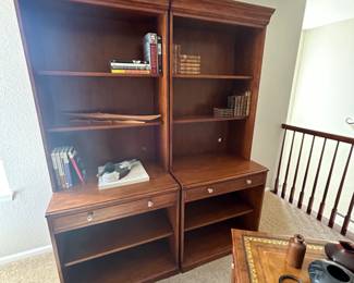Book shelves with drawer space