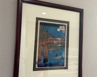 Japanese block print art, professionally framed