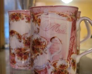 Set of 3 Royal Albert Old Country Roses "Afternoon Tea" Coffee Mugs