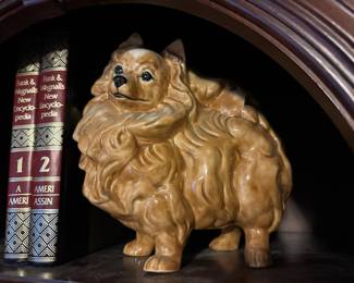 Glazed Ceramic Pomeranian Statue