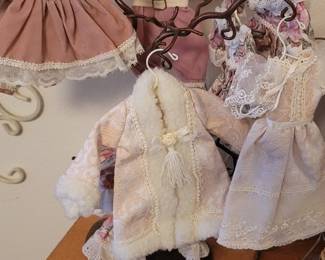 Assortment of Victorian Doll Dresses