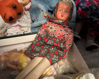 Polish Celluloid and Cloth Doll