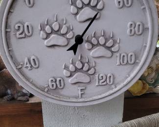 Paw Print Outdoor Dial Thermometer