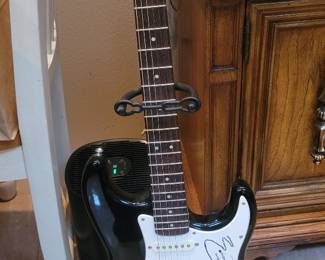 Autographed Fender Squier Bullet Stratocaster