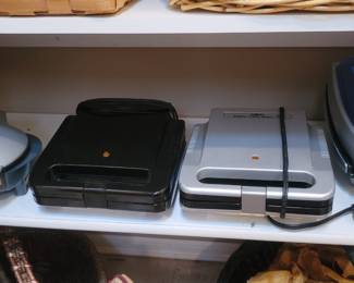 GT Xpress 101 Non-Stick Indoor Grill, Salton Belgian Waffle Maker, George Foreman Lean Grilling Machine and Bun Warmer