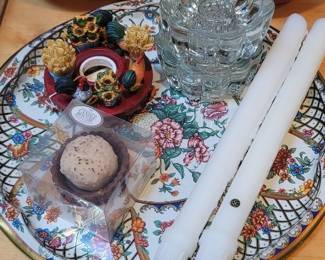 2 Ceramic Pottery Burgundy Flower Frog Planters