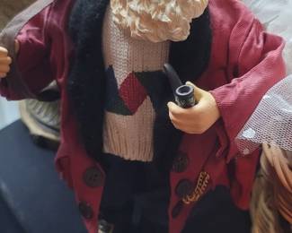 Traditions Fabric Mache Golfing Santa Claus 