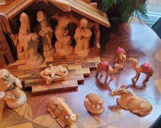 Wooden Nativity Scene