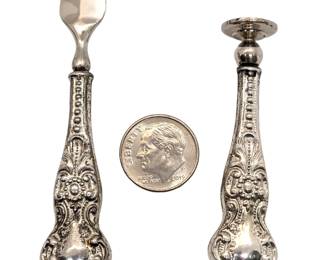 #89 • Antique Sterling Repousse Ink Scraper and Wax Stamp Set
LUX.BID