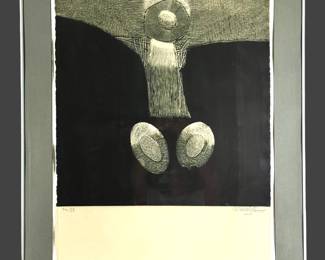 #164 • Signed Arun Bose: “Mushroom” #74/99 LE Framed Aquatint Etching
LUX.BID