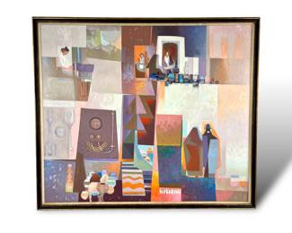 #150 • Louis Safer: Signed Oil Painting “Image Makers” Framed Oil on Linen
LUX.BID