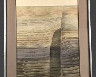 #155 • Alain le Foll: "Strates Minerales" #150/150 Signed L E. Lithograph, Framed
LUX.BID