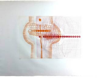 #176 • H. Azbry: "Composition Rouge Orange" Signed L.E Etching 85/100, Unframed
LUX.BID