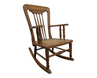 #131 • Children's Oak Rocking Chair with Rush Seat
LUX.BID