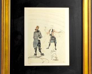 #181 • Henri Toulouse-Lautrec: "Dresseur de Chiens" (Dog Trainer) 1950s L E. Lithograph 1448/1500, Framed
LUX.BID