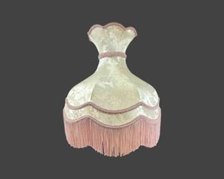 #112 • Large Fluted Ivory and Pink Silk Rose Jacquard Lamp Shade
LUX.BID