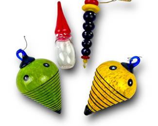 #11 • Four Vintage Colorful Glass Christmas Ornaments
LUX.BID