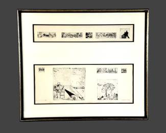 #161 • Sipke Huismans: 1966 “Town” Signed Framed Pencil Etching
LUX.BID