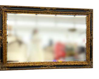 #186 • Emerson Et Cie Black and Gold Rococo Beveled Mirror- 6 Ft
LUX.BID