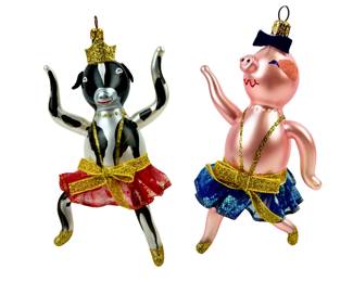 #187 • Vintage Radko "Baryshnicow" & "Swine Lake" Ornaments
LUX.BID