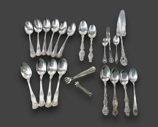 #92 • 21 Pieces Sterling Silver Flatware - Most Monogrammed
LUX.BID