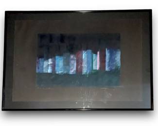 #44 • Large "Metro Night I" Signed Pastel on Paper, Framed
LUX.BID