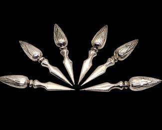 #8 • Six Sterling Silver Vintage Corn Holders
LUX.BID