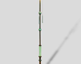#147 • 1920’s Art Deco Green Slag Glass and Cast Metal Lamp
LUX.BID