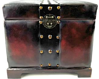 #143 • Faux Leather Covered Wood Trunk Box
LUX.BID