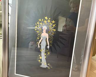 Erte framed artwork