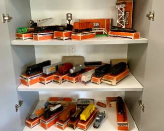 Vintage Lionel trains in original boxes (priced separately)