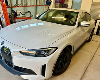 2024 electric BMW i4 with 2252 miles, $42,500