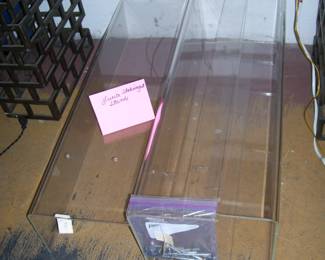 VTG. LUCITE SHELVING