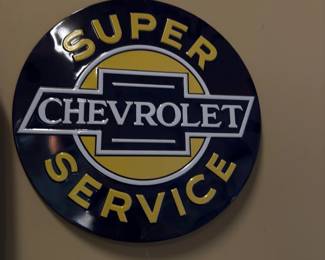 Chevrolet sign, "super service"