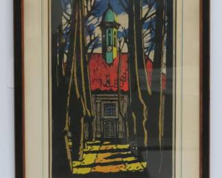 Lino cut c 1920's