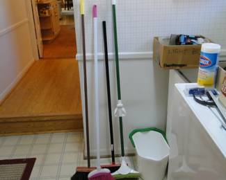 Mops, and buckets and brooms too