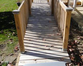 Start of ramp going up to the ramps patio