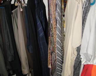 Men's clothing and ties only $2 per item, and all clothing is in impeccable condition