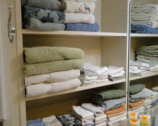 Clean towels, small, medium and large too