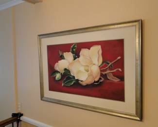 Very nice larger piece of wall art.  Most art that you will see are one of kind originals, painted by the Estate
