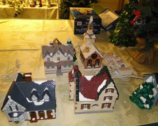 Department 56 hand painted Christmas houses
