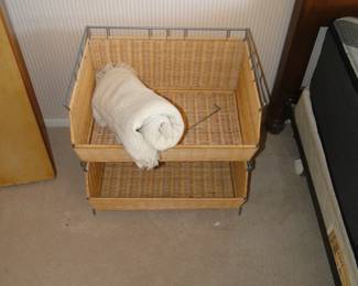 Wicker storage baskets
