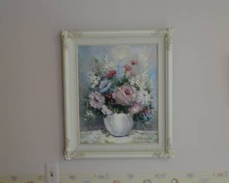 Framed floral print
