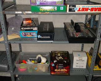 Boxes of games and toys