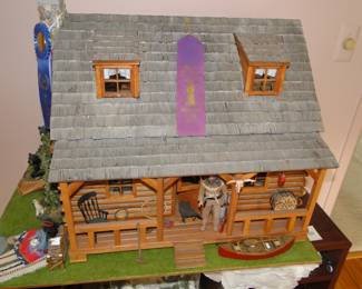 This is the only house in Dollhouseville that did not sustain any damage in the Earthquake.  It also won first place at the Michigan State Fair