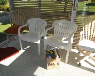 Chairs 3 and 4 of the complete set with matching table in the basement
