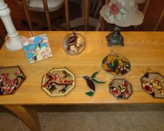 Stained glass pieces
