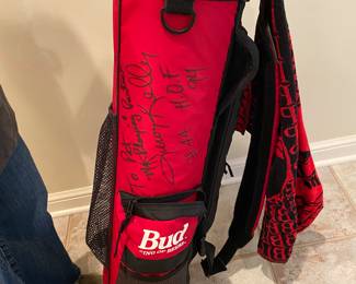 Leroy Kelly signed Budweiser golf bag