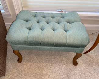 Upholstered stool - perhaps a regal throne for your favorite feline or canine!