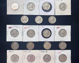 Silver Washington quarter collection